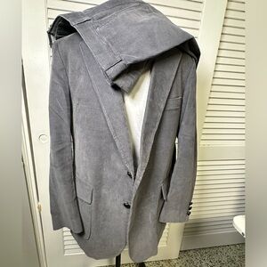 Vintage Glenshire Men's Grey Corduroy Suit 
44 R Jacket 36 Waist 28.5 inseam